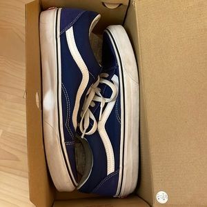 Vans Old Skool Estate Blue/True White shoes, worn few times, in the original box